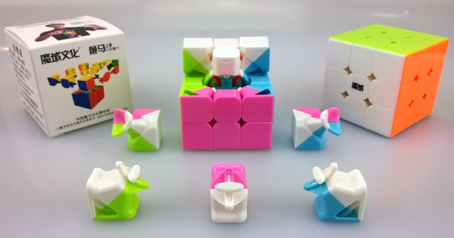 YJ MoYu DianMa 3x3x3 Stickerless Magic Cube Pink Version